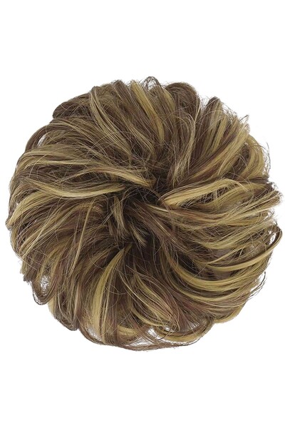 OEM Peruca cu elastic, pentru purtare zilnica in coada, blond cu suvite satene