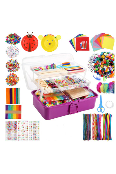 Simply Joy Set de 3000 de piese pentru artă și meșteșuguri pentru copii, cu o...