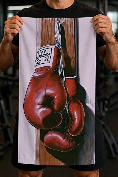 Charmbi Prosop sportiv cu design special tematic Muhammad Ali, 45x90 |   Impr...