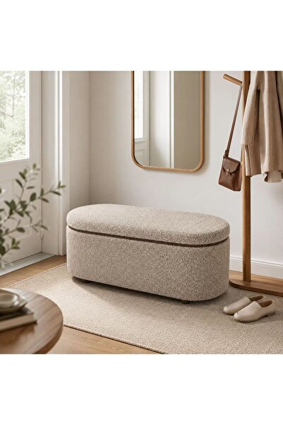 Bleco Storage footstool with legs, concealed large-capacity storage space, 90...