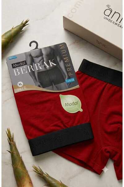 Berrak Men's Mixed Color Thin Elastic Modal Boxer 1 Piece