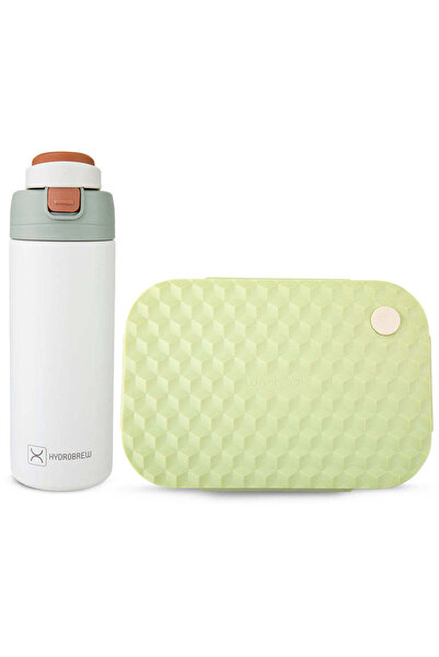 Hydrobrew Smart Serve Bento Lunch Box 980ml & SipSwitch™ Insulated Water Bott...