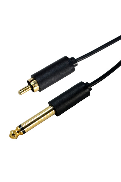 Cabletime καλώδιο ήχου 6.35mm σε RCA AV323-11RCAG, 1.8m, μαύρο