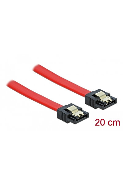 DELOCK καλώδιο SATA 82675, 6 Gb/s, 20cm, κόκκινο