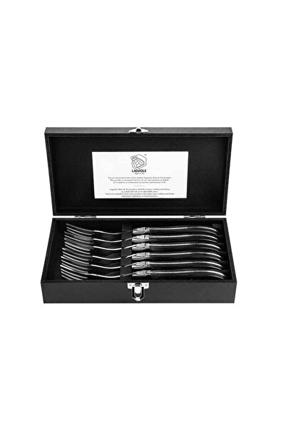 Laguiole Style de Vie Set 6 furculite Style de Vie Laguiole, Negru/Argintiu