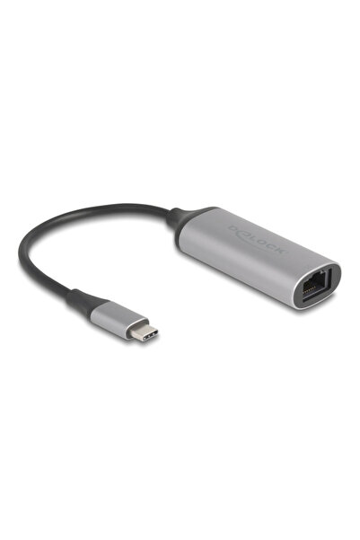 DELOCK αντάπτορας δικτύου 81570, USB-C, 5Gbps Ethernet, ασημί