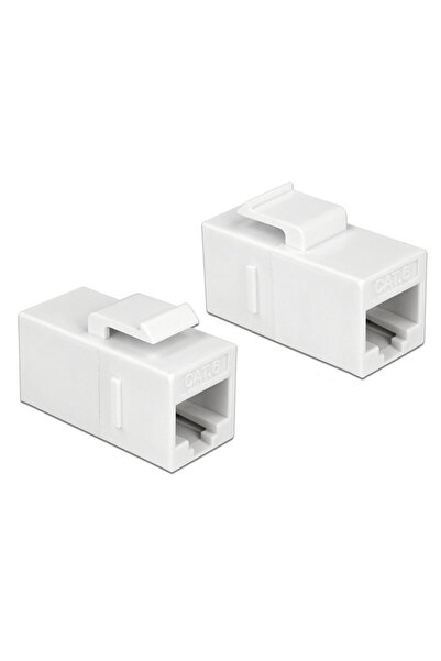 DELOCK Keystone module RJ45 86379, θηλυκό σε θηλυκό, Cat 6 UTP, λευκό