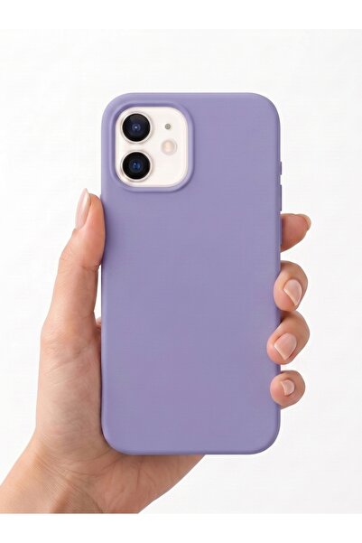 IPhone 12 ve IPhone 12 Pro Uyumlu İçi Kadife Logolu Silikon Kılıf Kapak