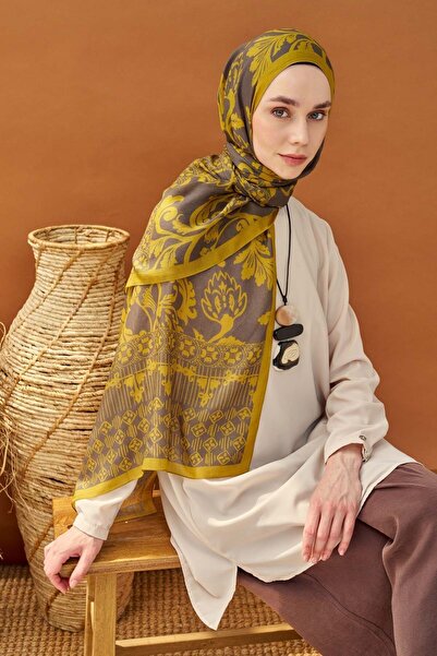 Silk Home Riva Shawl Tencel Floral Smoked
