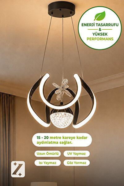 Zeda Teknoloji Light Ahtapot LED Avize - Sarkıt Led Avize 3 Renkte Yanar