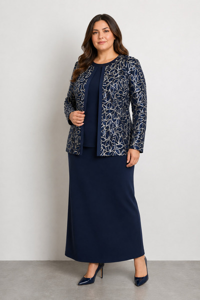 bihan store Women's Modern Cut Sequin Detailed Evening Dress Jacket - Y26-381...