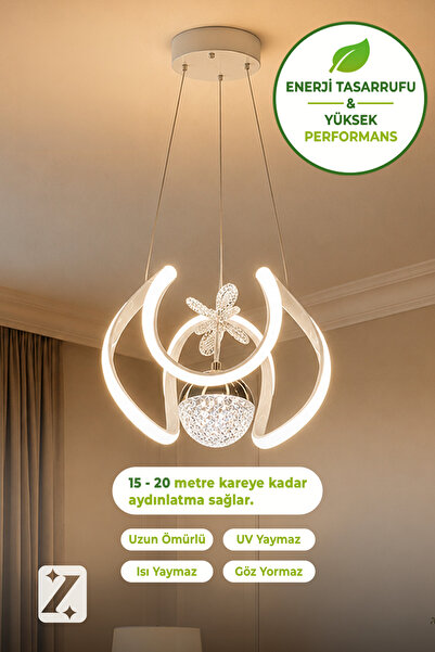 Zeda Teknoloji Light Ahtapot LED Avize - Sarkıt Led Avize 3 Renkte Yanar