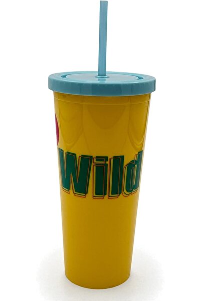 B&D Reusable Water Bottle, 760 ml, Yellow with Blue Lid, BPA Free