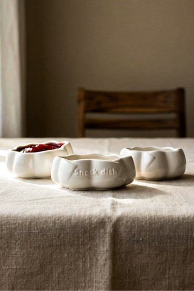 Perotti Snack Dish 6'lı Porselen Reçellik Sosluk 4 cm x 7 cm