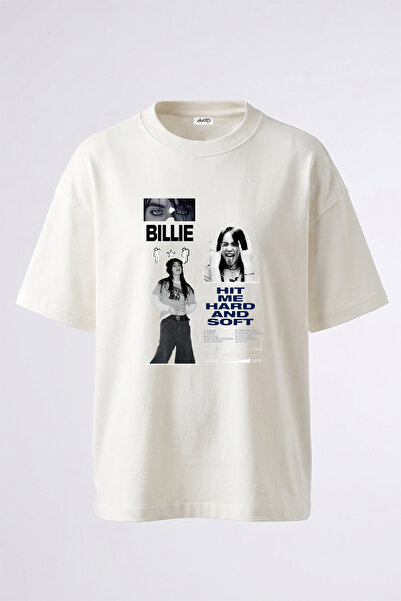 Anetos Billie Eilish_94 Design Printed Unisex Oversize Fit White Tshirt