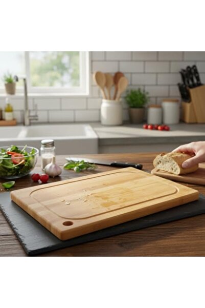 Yıldızan Nry Shop Bamboo Cutting Board (34X24 cm) |   Rectangular Chopping Bo...