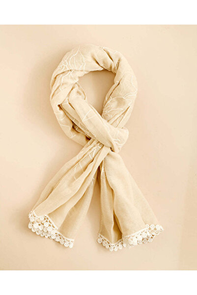 REDTAG Women Beige Solid Scarf