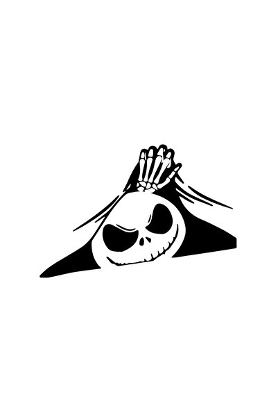 Amo-Stickers Стикер за кола Death Hide 30см Бял