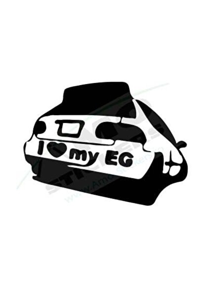Amo-Stickers Стикер за кола  "Обичам електрониката си " 25см Бял