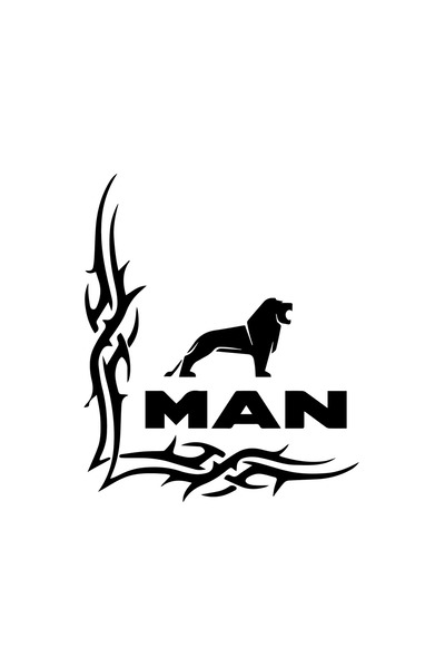 Amo-Stickers Сребрист стикер за прозорец за камион MAN, комплект за горна и д...