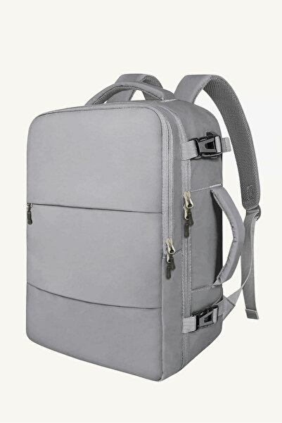 woys Travel Backpack Çok Bölmeli Kabin Boy Gri Seyahat Sırt Çantası | Uçak İç...