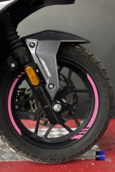 Banxtre Thick Cut Wheel Rim Strip Sticker Set Compatible with All Scooters