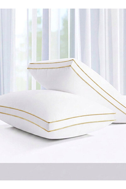 Medical Sleep 2 Pieces Bed Pillow with Double Golden Line 100% Cotton - 1400 ...