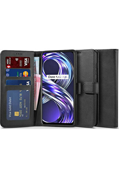 Tech-Protect Πορτοφόλι από Συνθετικό Δέρμα Μαύρο (Realme 8/8 Pro)