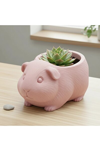 OEM Mini Ghiveci Decorativ Imprimat 3D, Forma Porcusor de Guineea, Suport Pla...