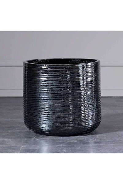 SUPERGREENS Kaspo Keramiko C-1740-8 37x37x34cm Μπλε Μαύρο