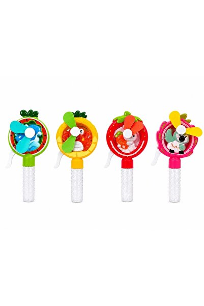TOY LAND 4PCS Kids Handheld Bubble Fan Toy with Built-in Bubble Solution, Car...