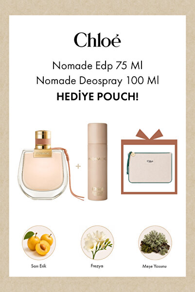 CHLOE Nomade - Kadın Çantalı Parfüm Seti (EDP 75 ML + Deospray 100 ML + Pouch)