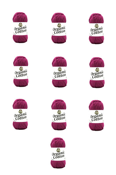 Etrofil 10 Pieces of Organic Cotton (76154) Rose Plum 100% Organic Cotton Ami...