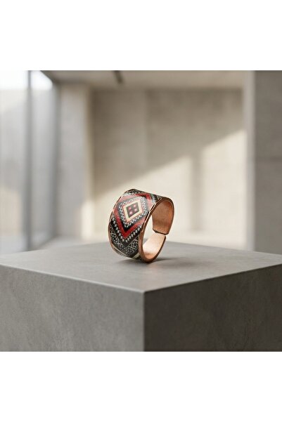 Erol Bakır New Series 1390 Bijouterie Ring 100% Hand Made Copper