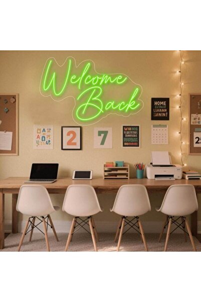 Slasa Welcome Back LED Neon Sign with 6mm Acrylic Base, School, Classroom & S...