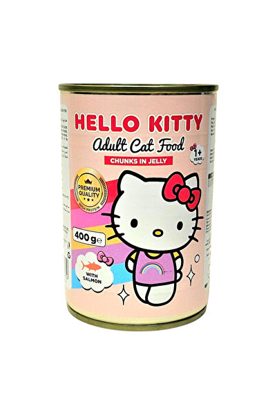 Hello Kitty ممتاز |   طعام رطب للقطط البالغة بنكهة السلمون 400 جرام |   تغذية...