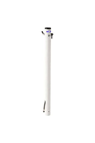 Colortap Coloană de apă pentru grădină din aluminiu cu iluminare LED, alb