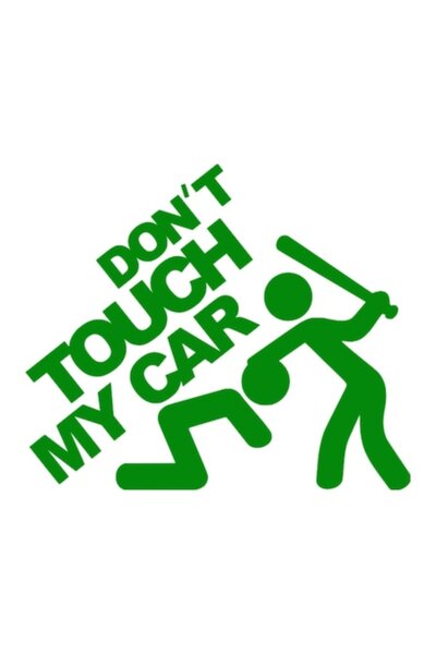 OEM Autocolant decorativ auto  "Nu-mi atinge mașina ", 10 cm, Verde