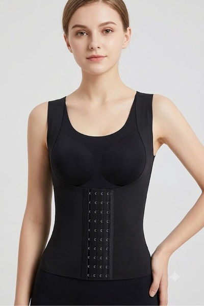 Sweet Sauna Seamless Upright Posture Corset Bralet Shaper Round Neck Underwir...
