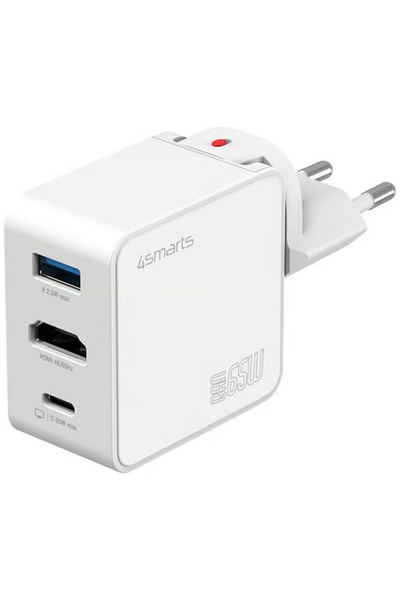 4smarts Hub USB-C Flex 65W cu încărcător HDMI Alb