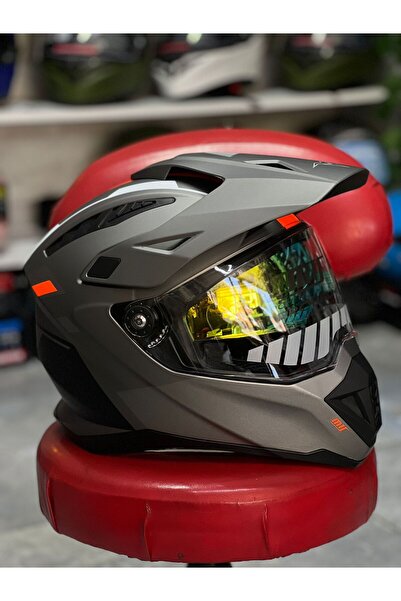 MTS prohelmet Enduro cross motosiklet kaskı ( renkli güneş vizörlü )