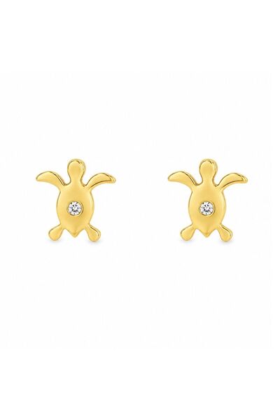 Bijuteria SORELLY Cercei broască țestoasă placați cu aur de 14k