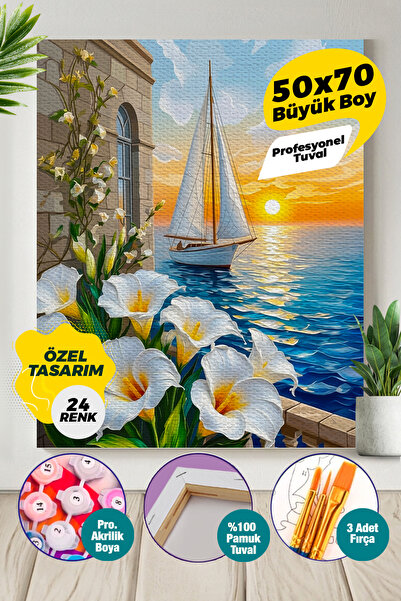 Picasso World Hobby Art Kendime Bir Akşam Sayılarla Boyama Numaralı Tuval Set...