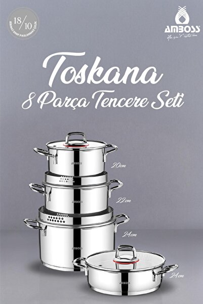 Amboss Toscana 8 Piece Stainless Steel Cookware Set