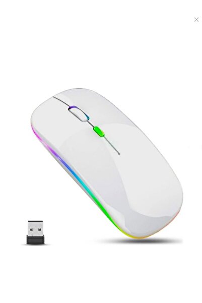 KRL Şarjlı Kablosuz Sessiz Mouse Rgb Led Işıklı Ultra Slim Usb 2.4ghz Siyah L...