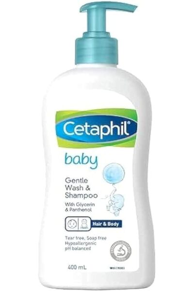 Cetaphil Baby Gentle Wash & Shampoo With Glycerin & Panthenol - 400ml, White