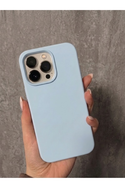 IPhone 14 Pro Max Uyumlu İçi Kadife Logolu Silikon Kılıf Kapak