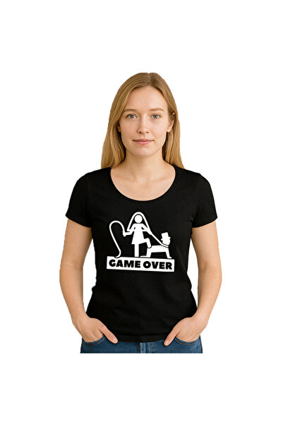 OEM Tricou dama Game Over , 100%bumbac