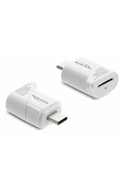 DELOCK card reader 91427 για micro SD, USB-C σύνδεση, 5Gbps, λευκό