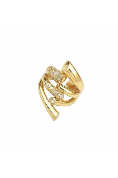 neslyaccessories Helix adjustable gold ring